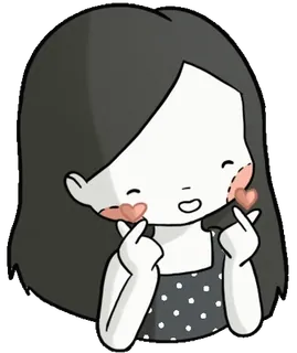 ❤ 3ad1386a kawaii, fofo, menina, amor, coração, adesivo, coração coreano telegram sticker