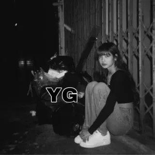 🗑 6134f047 Lisa YG KPOP, 女の子, 白黒, リサ, YG telegram sticker