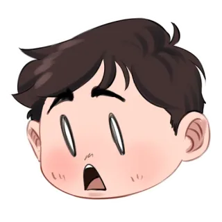 😮 000c90fd Cartoon, Kopf, Ausdruck, Schockiert, Gesicht, Sticker telegram sticker