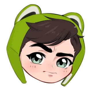 🫤 34bbec2c Emoticon, Frosch, Kapuzenpullover, Gesicht telegram sticker
