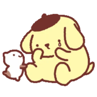 🤕 031cdc27 Pompompurin ปอมปอมปุริน, หมา, ลูกหมา, น่ารัก, เศร้า, ร้องไห้ telegram sticker