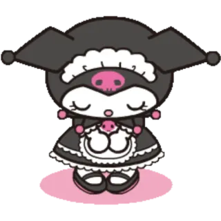 😶 0ee2b9e7 Kuromi คุโรมิ, ซานริโอ, อนิเมะ, การ์ตูน, คาวาอิ, น่ารัก, ตัวละคร telegram sticker