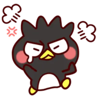 😠 215572c9 Badtz-Maru แบดแบดซ์มารุ, ซานริโอ, นกเพนกวิน, โกรธ, การ์ตูน, น่ารัก telegram sticker