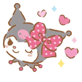 ☺️ 380c58a9 Kuromi คุโรมิ, ซานริโอ้, การ์ตูน, น่ารัก, คาวาอิ, ตัวละคร, สติกเกอร์ telegram sticker