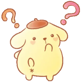 🤔 3dbddd1e Pom Pom Purin การ์ตูน, ตัวละคร, ปอมปอมปูริน, สุนัข, เครื่องหมายคำถาม, น่ารัก, ซานริโอ้ telegram sticker