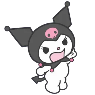 😤 48e2f735 Kuromi คุโรมิ, ซานริโอ้, อนิเมะ, การ์ตูน, ตัวละคร, น่ารัก, หัวกะโหลก telegram sticker