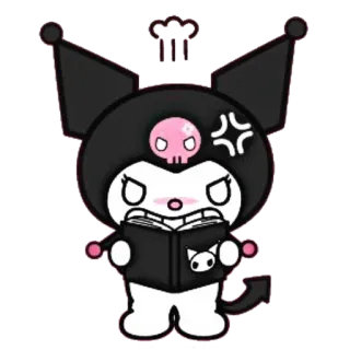 🤬 5ea8eb12 Kuromi คุโรมิ, ซานริโอ, อนิเมะ, การ์ตูน, โกรธ, ปีศาจ telegram sticker