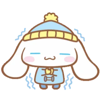 🥶 629c0c86 Cinnamoroll ซินนามอโรล, ซานริโอ้, การ์ตูน, คาวาอิ, น่ารัก, ฤดูหนาว, หมวก telegram sticker