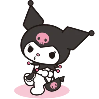 😒 6bab23a2 Kuromi คุโรมิ, ซานริโอ้, อนิเมะ, การ์ตูน, น่ารัก, คาวาอิ, หัวกะโหลก telegram sticker