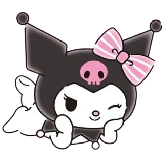 😉 afceabc6 Kuromi คุโรมิ, ซานริโอ้, น่ารัก, อนิเมะ, การ์ตูน, ตัวละคร telegram sticker