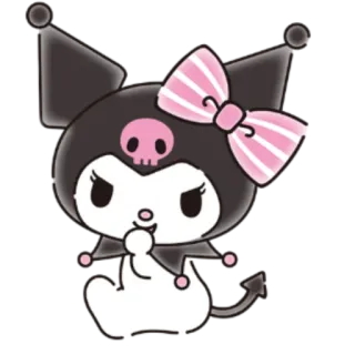 🤭 b9e62b30 Kuromi คุโรมิ, ซานริโอ้, การ์ตูน, อนิเมะ, น่ารัก, คาวาอิ, ตัวละคร telegram sticker