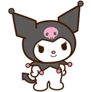 😼 e5f672a1 Kuromi คุโรมิ, ซานริโอ, อนิเมะ, การ์ตูน, ตัวละคร, คาวาอิ, น่ารัก telegram sticker