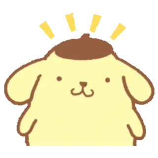 ☺️ f0f91be8 Pom Pom Purin ซานริโอ, ปอมปอมปูริน, น่ารัก, คาวาอิ, หมา telegram sticker