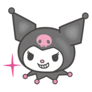 😏 f2973c2c Kuromi คุโรมิ, ซานริโอ, อนิเมะ, การ์ตูน, คาวาอิ, น่ารัก, หัวกะโหลก telegram sticker