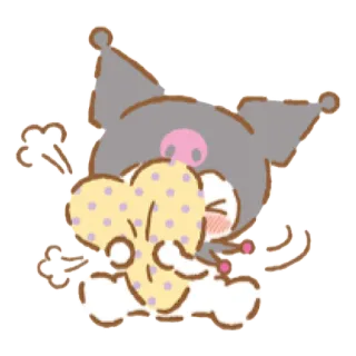 😣 fddc965a Kuromi คุโรมิ, ซานริโอ้, หัวใจ, น่ารัก, คาวาอิ, สติกเกอร์ telegram sticker