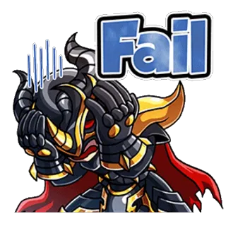 👬 26be69e3 Fail 실패, 만화, 갑옷, 슬픈, 애니메이션, 실패 telegram sticker