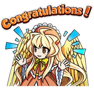 👬 46168b27 Congratulations! 축하, 축제, 천사, 애니메이션, 귀여운, 반짝이 telegram sticker