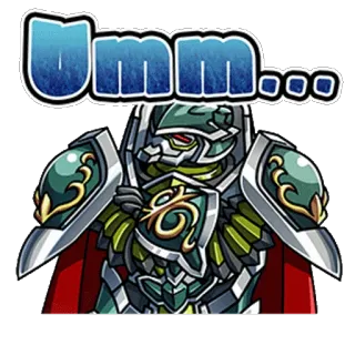 👬 6b78ae1d Umm... 스티커, 기사, 갑옷, 혼란스러움, 음, 전사 telegram sticker