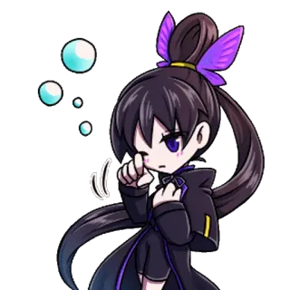 👬 bd47ad9e 애니메이션, 만화, 치비, 귀여운, 소녀, 거품, 만화 telegram sticker