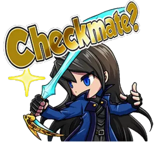 😎 ffddcb5f Checkmate? 체크메이트, 만화, 검, 판타지, 캐릭터 telegram sticker