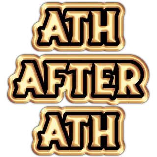 📈 0ba8b076 ATH AFTER ATH ATH, DESPUÉS, dorado, texto, tipografía telegram sticker