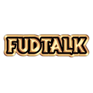 😤 1974c384 FUDTALK tonterías, hablar, texto, dorado, chat, comunicación telegram sticker