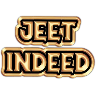 🇮🇳 81c2fe11 JEET INDEED Jeet, En efecto, Victoria, Éxito, Motivación, Texto dorado telegram sticker
