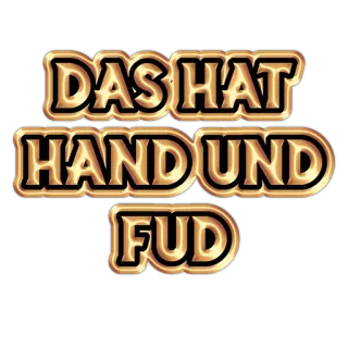 ✋ 92861ddb DAS HAT HAND UND FUD alemán, texto, ofensivo telegram sticker