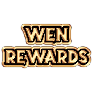 🏆 c42c0886 WEN REWARDS recompensas, texto, oro, celebración, logro telegram sticker