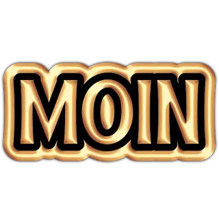 👋 dad261f0 MOIN saludo, moin, texto, oro telegram sticker