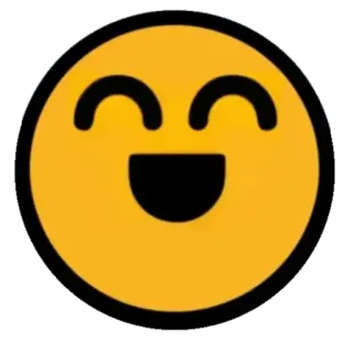 😄 87a777d8 emoji, content, sourire, jaune whatsapp sticker