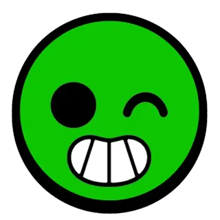 😉 24e29e5f Emoji, Sticker, Emoticon, Zwinkerndes Gesicht, Grün, Cartoon whatsapp sticker