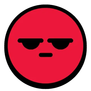 😐 56ad2fb8 emoji, cool, sonnenbrille, rotes gesicht whatsapp sticker