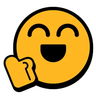 👍 743cc633 Emoji, Fröhlich, Freudig, Lächeln, Daumen hoch whatsapp sticker