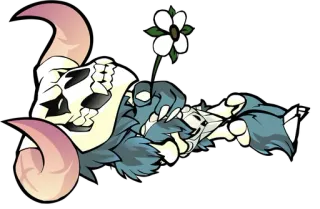 ⚰️ a9204b4d bộ xương, sừng, hoa, quái vật, sinh vật, đầu lâu telegram sticker