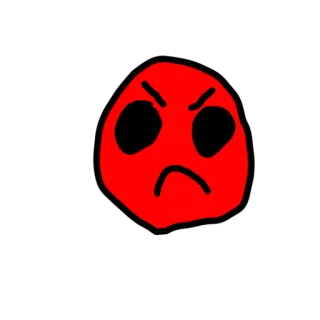 😡 bc6e594f marah, merah, wajah, emotikon, kartun telegram sticker