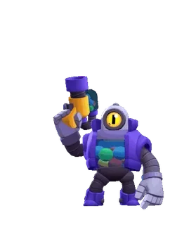 😵 6b6fe824 Rico Brawl Stars robot, videogioco, Brawl Stars, sparatutto, personaggio telegram sticker