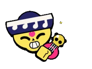 🎸 a46dc306 Poco Brawl Stars poco, brawl stars, spilla, chitarra, mariachi, musica telegram sticker
