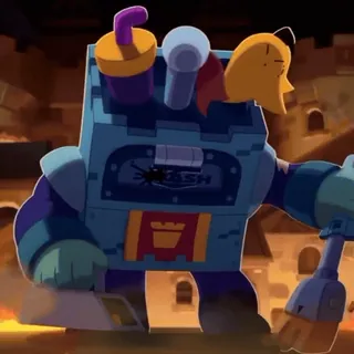 🤬 764f100c Ash Brawl Stars ASH robot, jeu vidéo, personnage whatsapp sticker