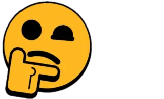 ▪️ 4049c2c5 emoji, thinking, thoughtful, winking telegram sticker