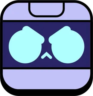 🎰 02f17784 robot, en colère, personnage, icône, autocollant whatsapp sticker