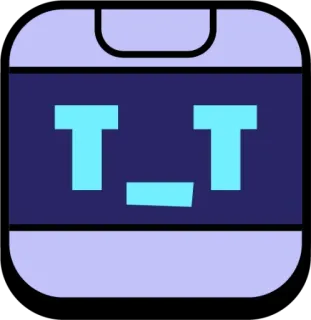 😢 51dcaed4 robot, emoji, visage, dessin animé, art, autocollant whatsapp sticker