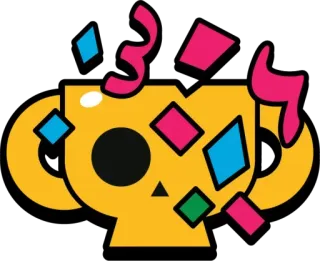 🥳 a1ec15df trophée, confettis, fête, récompense, succès whatsapp sticker