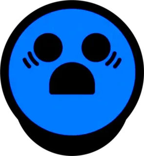 😫 bf0454a5 emoji, bleu, effrayé, choqué, visage, expression whatsapp sticker