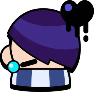 🖤 ee5fcb21 dessin animé, personnage, violet, animé, autocollant whatsapp sticker