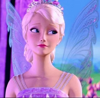 😒 a7c4d040 Barbie Barbie, peri, putri, sayap, kartun telegram sticker
