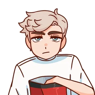 🍴 56635e93 dibujo animado, anime, personaje, ilustración, persona, comiendo, snack telegram sticker