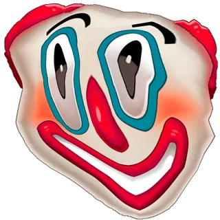 🤡 43b0e1c7 pagliaccio, faccia, inquietante, naso rosso, trucco, sorridente telegram sticker