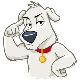 😒 68113989 犬, 考えている, 漫画, ペット, 動物, 賢い, 知的 telegram sticker