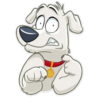 😨 8b3d691d 犬, 漫画, ショック, 動物, ペット telegram sticker